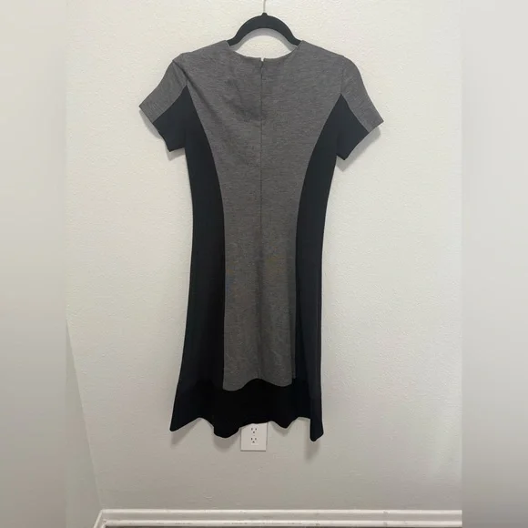 DKNY Women's Gray and Black Midi Dress Size 0 - Picture 3 of 4